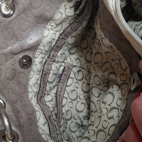 Guess Leather Studded Satchel Bag - Picture 16 of 17